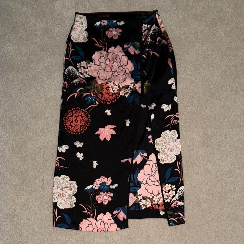 Zara Floral Midi Skirt